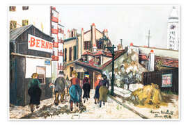 Wandbild La Maison Bernot, 1924 - Maurice Utrillo