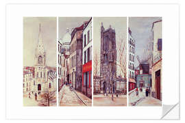 Wandsticker Ansichten von Montmartre