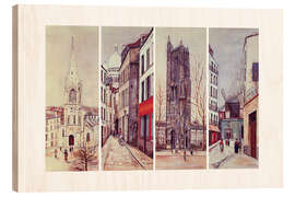 Holzbild Ansichten von Montmartre