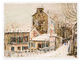 Wandbild Le cabaret Lapin agile à Montmartre - Maurice Utrillo