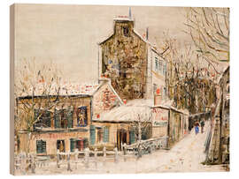 Holzbild Le cabaret Lapin agile à Montmartre - Maurice Utrillo