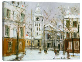 Leinwandbild Rue du Mont-Cenis, à Montmartre