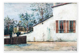 Wandbild Berlioz' Haus, 1914 - Maurice Utrillo