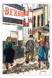 Wandbild La Maison Bernot, 1924 - Maurice Utrillo