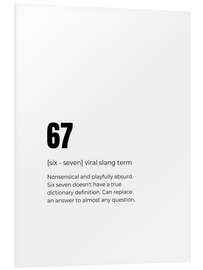 Hartschaumbild 67 - Six Seven - Definition - Typobox