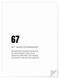 Wandsticker 67 - Six Seven - Definition - Typobox
