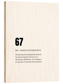 Holzbild 67 - Six Seven - Definition - Typobox