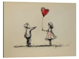 Alubild Kinder am Valentinstag