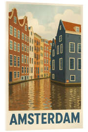 Acrylglasbild Amsterdam Reisekunst II - Sabine Wagner