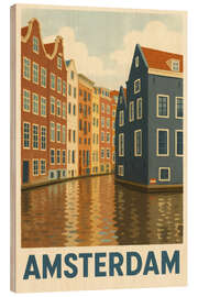 Holzbild Amsterdam Reisekunst II - Sabine Wagner