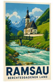 Acrylglasbild Ramsau, Berchtesgadener Land Reisekunst - Sabine Wagner