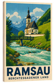 Holzbild Ramsau, Berchtesgadener Land Reisekunst - Sabine Wagner