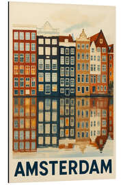 Aluminium print Amsterdam Travel Art I