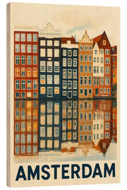 Holzbild Amsterdam Reisekunst I - Sabine Wagner