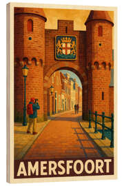 Holzbild Amersfoort Reisekunst - Sabine Wagner