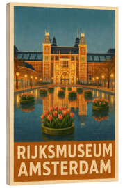 Holzbild Rijksmuseum Amsterdam Reisekunst - Sabine Wagner