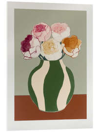 Acrylglasbild Fauvistische Vase mit Pfingstrosen - DejaReve