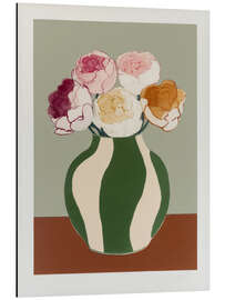 Alubild Fauvistische Vase mit Pfingstrosen - DejaReve