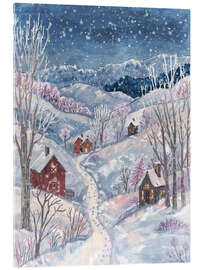Acrylic print Snowfall in the village - Tori Taika