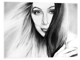 Acrylglasbild Cher – Bleistift-Portrait - Dirk Richter