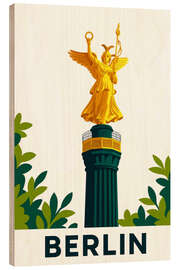 Holzbild Berlin Siegessäule Reisekunst - Sabine Wagner