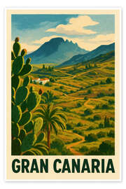 Wandbild Gran Canaria Berge - Sabine Wagner