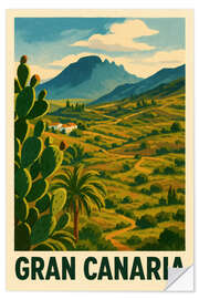 Wandsticker Gran Canaria Berge - Sabine Wagner