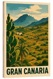 Holzbild Gran Canaria Berge