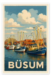 Poster Büsum, Nordsee Reisekunst