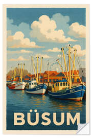 Wandsticker Büsum, Nordsee Reisekunst