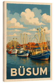 Holzbild Büsum, Nordsee Reisekunst