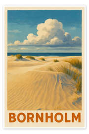 Poster Bornholm, Dänemark Reisekunst - Sabine Wagner