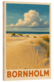 Holzbild Bornholm, Dänemark Reisekunst - Sabine Wagner