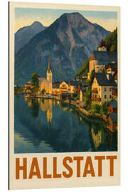 Tableau en aluminium Hallstatt, Austria Travel Art - Sabine Wagner