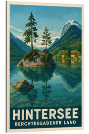 Tableau en aluminium Hintersee, Berchtesgadener Land Travel Art - Sabine Wagner