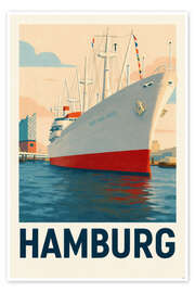 Poster Hamburg, Cap San Diego - Sabine Wagner