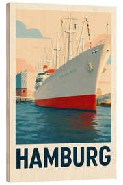 Holzbild Hamburg, Cap San Diego - Sabine Wagner