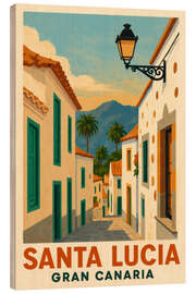 Holzbild Gran Canaria, Santa Lucia Reisekunst - Sabine Wagner