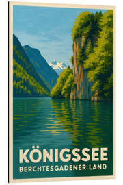 Tableau en aluminium Königssee, Berchtesgaden Land Travel Art - Sabine Wagner