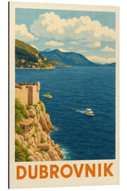 Tableau en aluminium Dubrovnik, Croatia Travel Art - Sabine Wagner