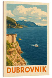 Holzbild Dubrovnik, Kroatien Reisekunst - Sabine Wagner