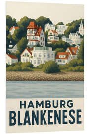 Hartschaumbild Hamburg, Blankenese Reisekunst