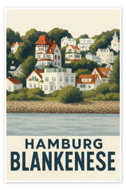 Poster Hamburg, Blankenese Reisekunst