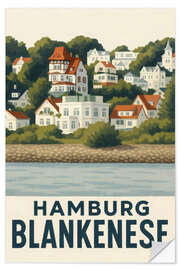 Wandsticker Hamburg, Blankenese Reisekunst
