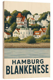 Holzbild Hamburg, Blankenese Reisekunst