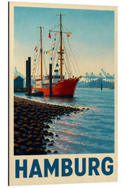 Magnettafel Hamburg, Neumühlen Reisekunst