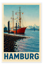 Poster Hamburg, Neumühlen Reisekunst