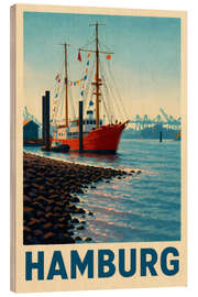 Holzbild Hamburg, Neumühlen Reisekunst