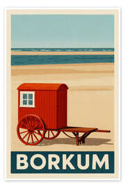 Poster Borkum, Nordsee Reisekunst