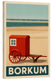 Holzbild Borkum, Nordsee Reisekunst - Sabine Wagner